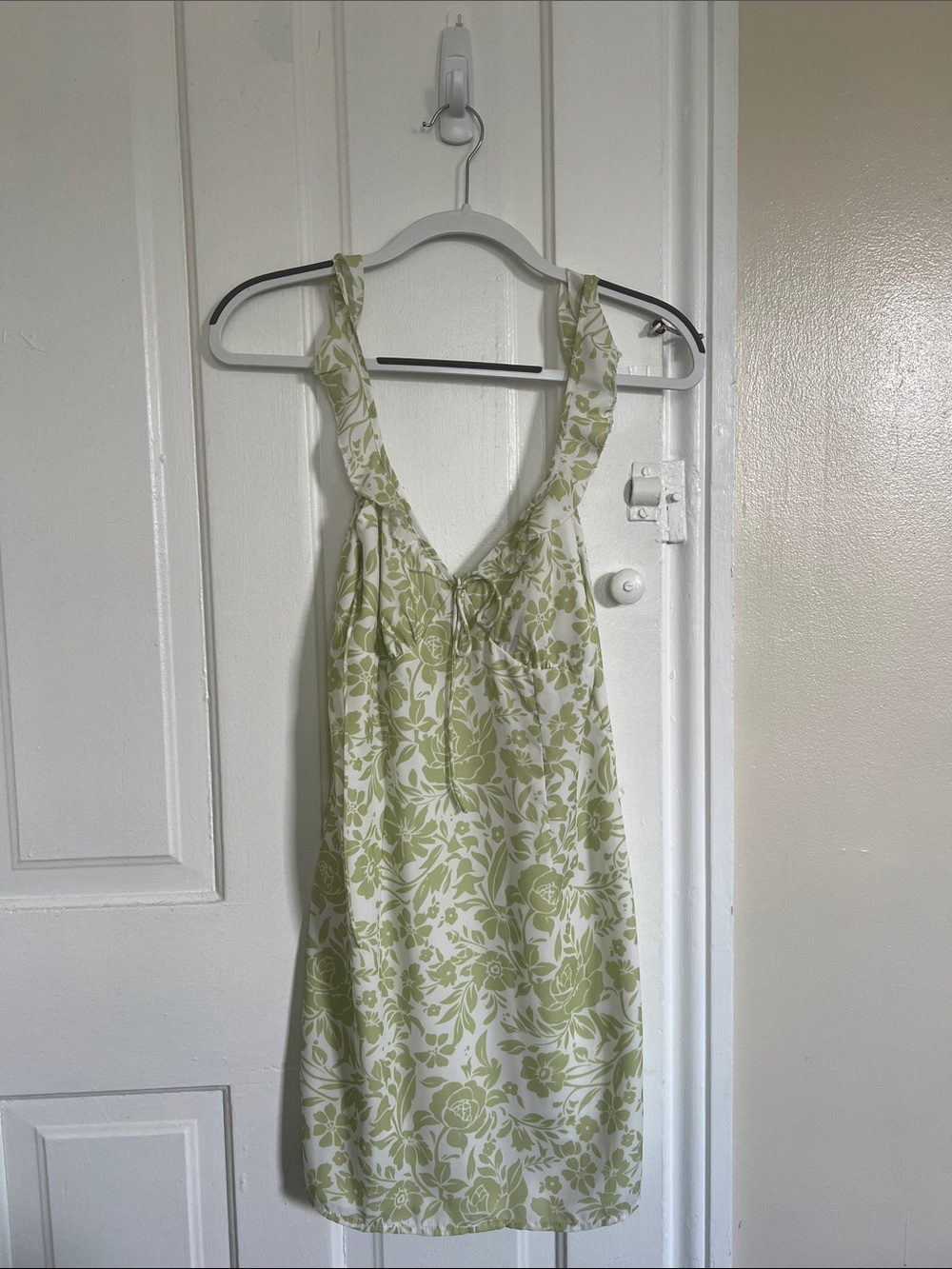 Green and White Floral Sundress